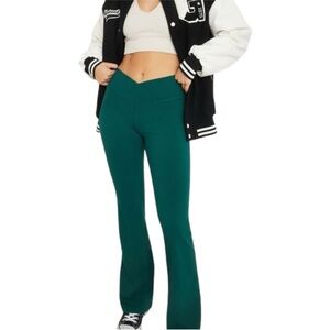 Garage V-Waist Flare Leggings Dark Green M